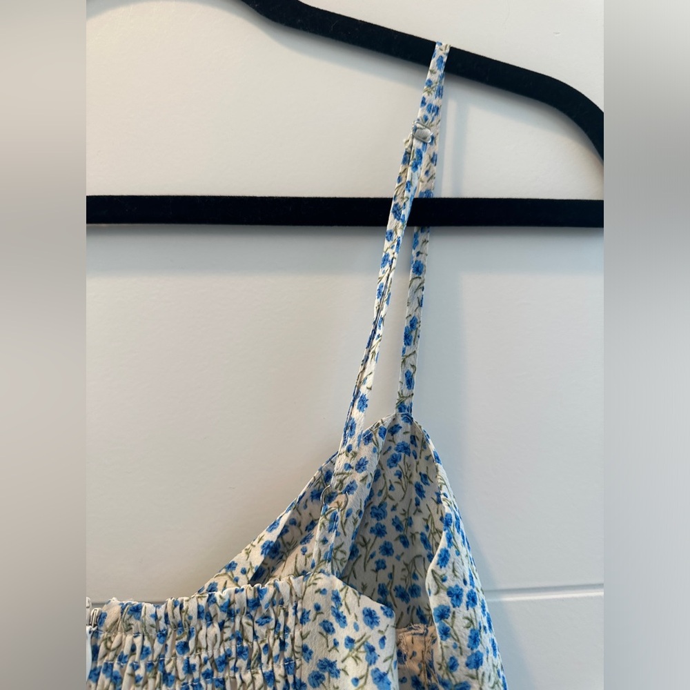 ON YOU Blue & White Floral Cutout Midi Dress | Size S - Picture 12 of 13